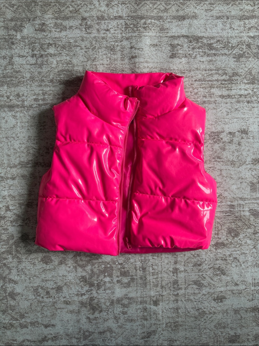 Kids Puffer Vest - Bright Pink Sleeveless Jacket